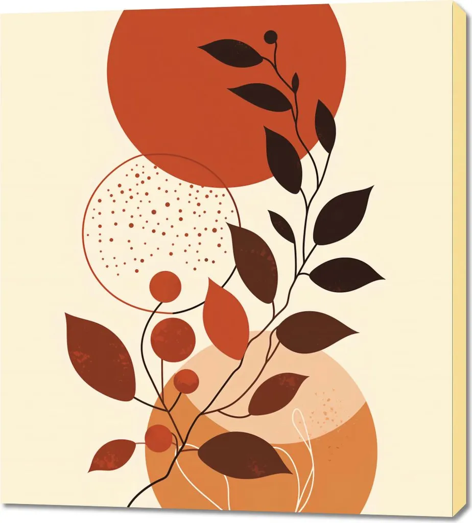 Réveillez un mur vide avec le tableau Boho Modern 90 x 100 cm coloré et design