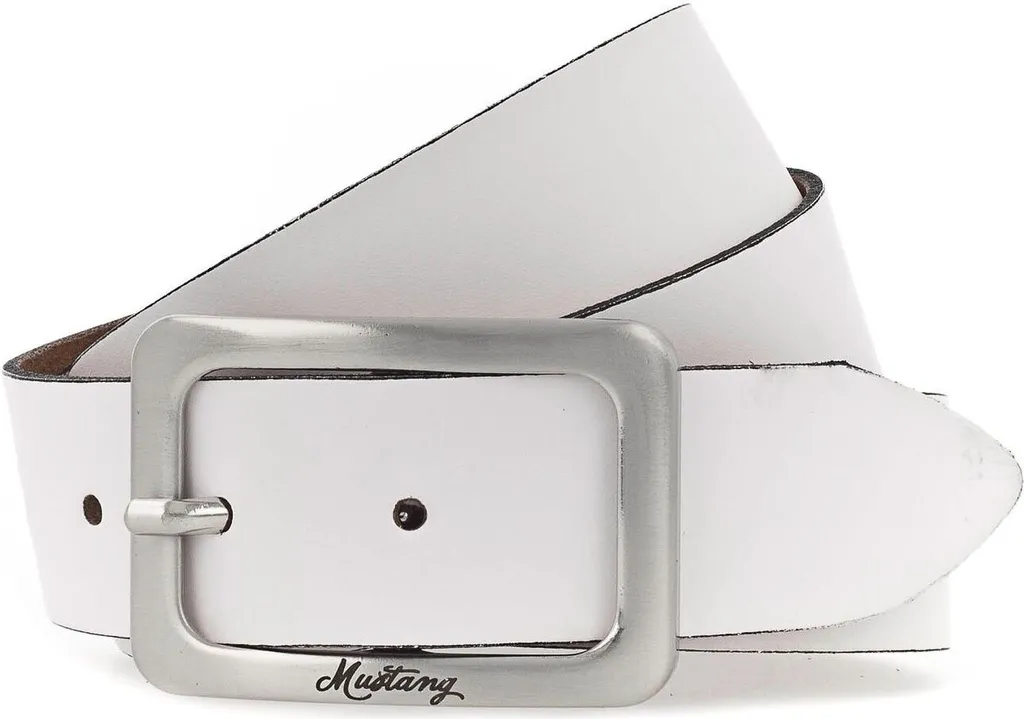 Cintura Bianca Mustang Donna in Pelle Resistente 3.5cm W85