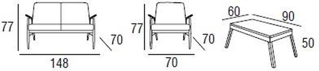 Garten Möbel Sitzmöbel Sofagarnitur Terrasse Tisch Sofa Couch 4tlg. Set