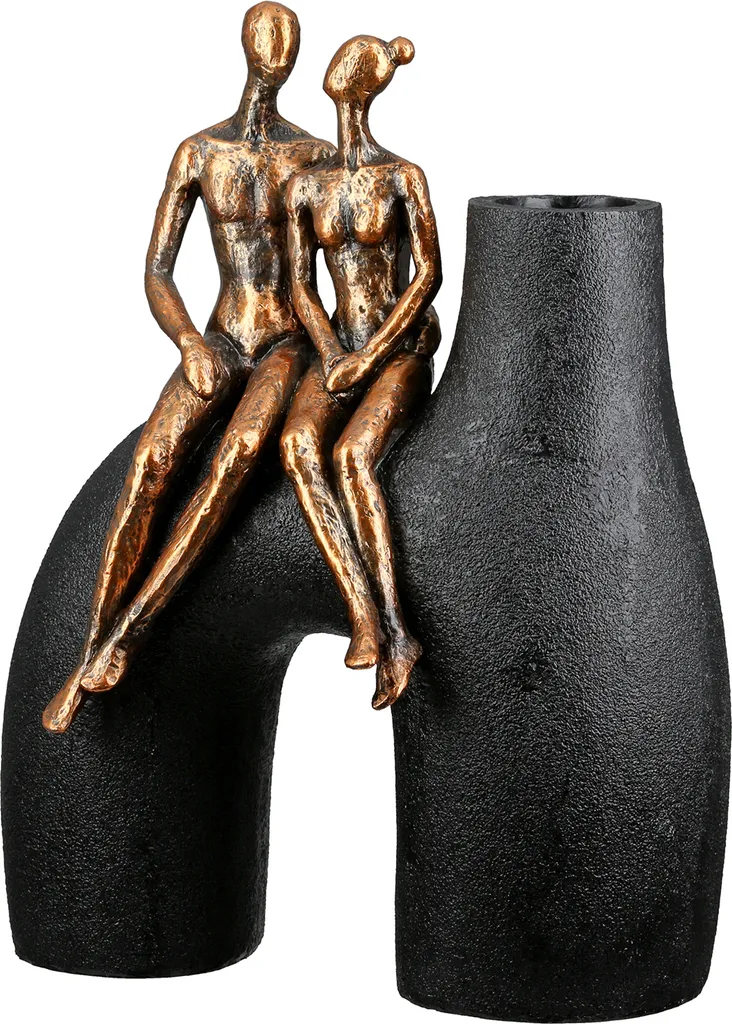 Vase Gilde Movement en résine noire 25,5 cm - Design Homme Femme 58137