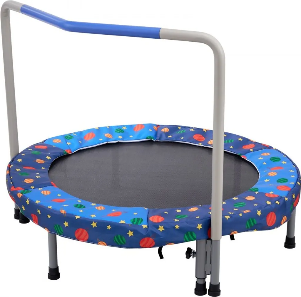 Trampoline pliable bleu 91 cm avec structure robuste de 100 kg - 11