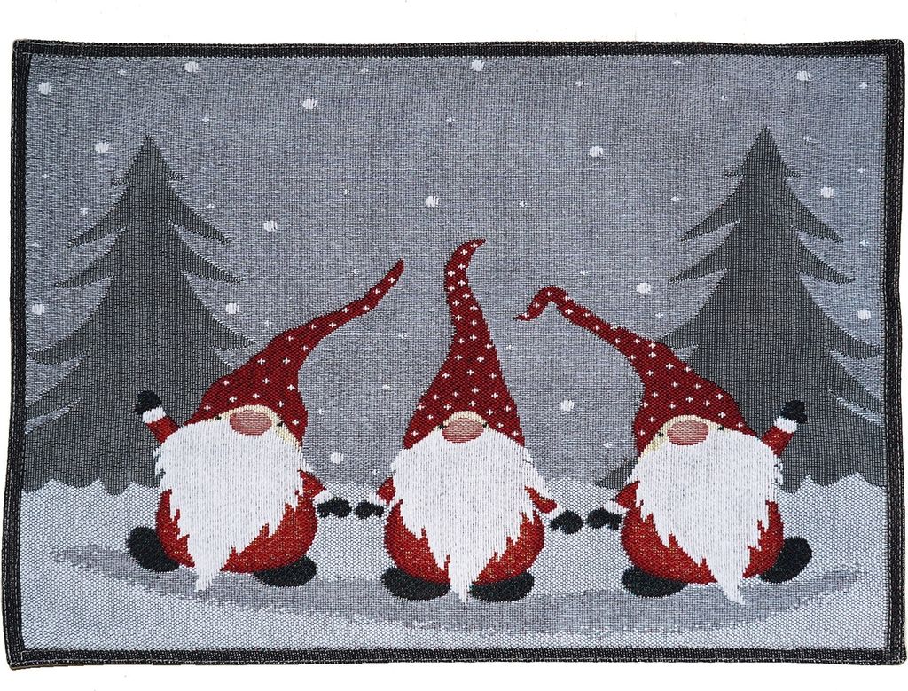 Tischwäsche Druck Wichtel mit Tannenbaum 33 x 46 cm