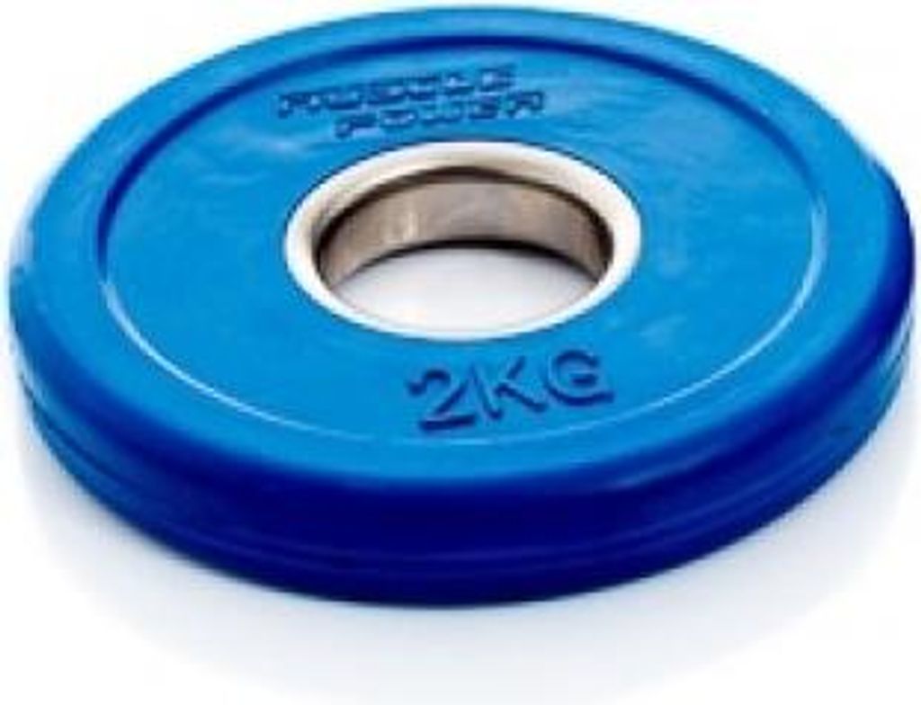 Muscle Power Fractional Olympic Bumper Plate 2 kg BLAU
