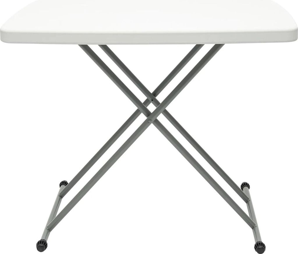 Camping- und Picknicktisch - Klappbarer Tisch - Ultraleicht, tragbar - Höhe 75/64/47 cm - Tragkraft 50 kg - HDPE + Stahl - Weiß