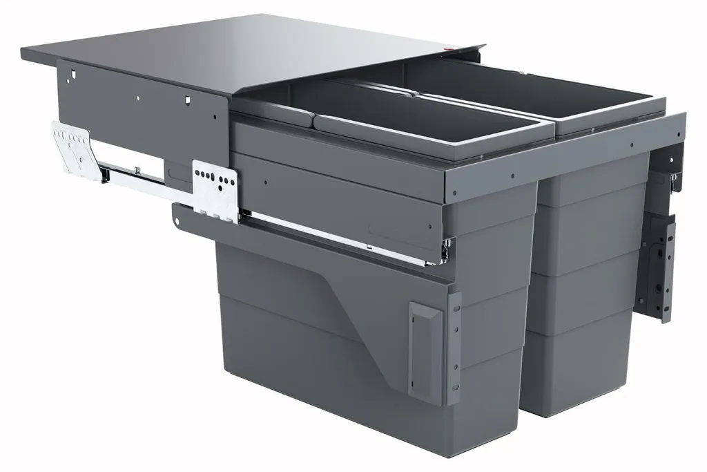 Système de poubelle Hailo Cargo 450 Slide 38L pour meuble de 45 cm