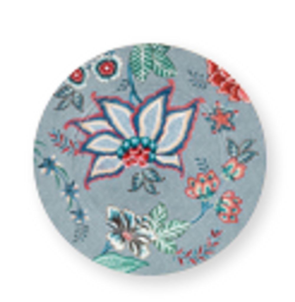 Plate Flower Festival Light Blue 17cm