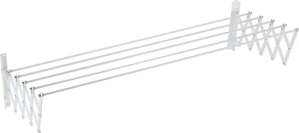 Sauvic 170 Cm Ausziehbarer Wäscheständer Mit Kunststoffbeschichtung Silber Silber One Size