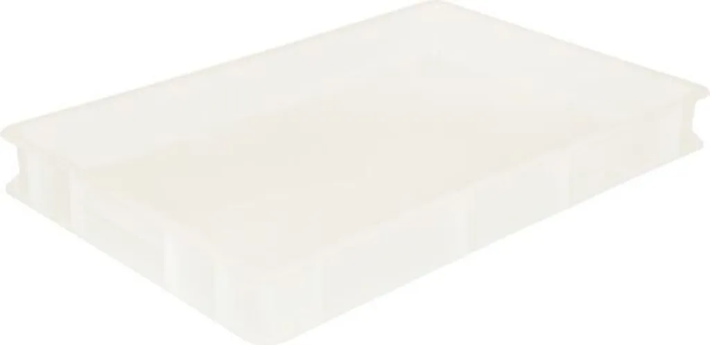 Caisse empilable plastique blanc H70 mm pour tri et stockage modulable
