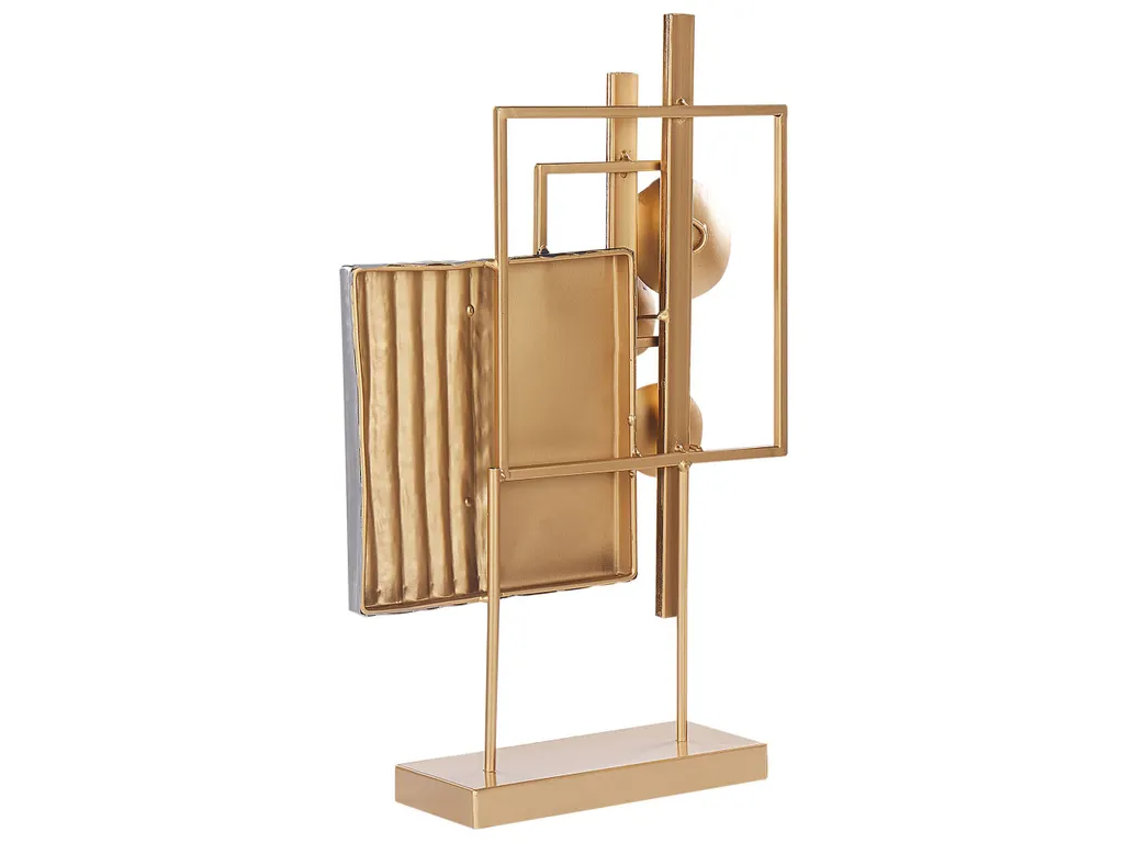 Objet déco rectangulaire en fer doré 45 cm - Design moderne finition métal