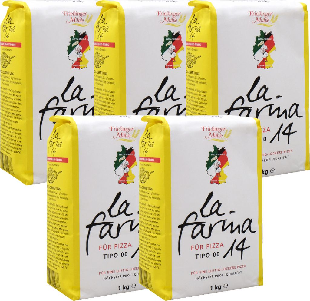 BIELMEIER Pizzamehl 14% Protein Tipo 00 (T405) 5 Stück á Produktbild 