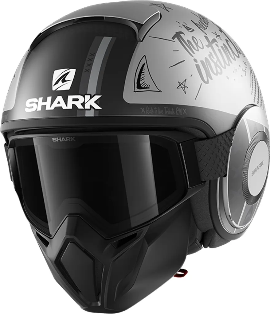Casque Jet Moto Shark Street-Drak Tribute RM Anthracite Mat en XS