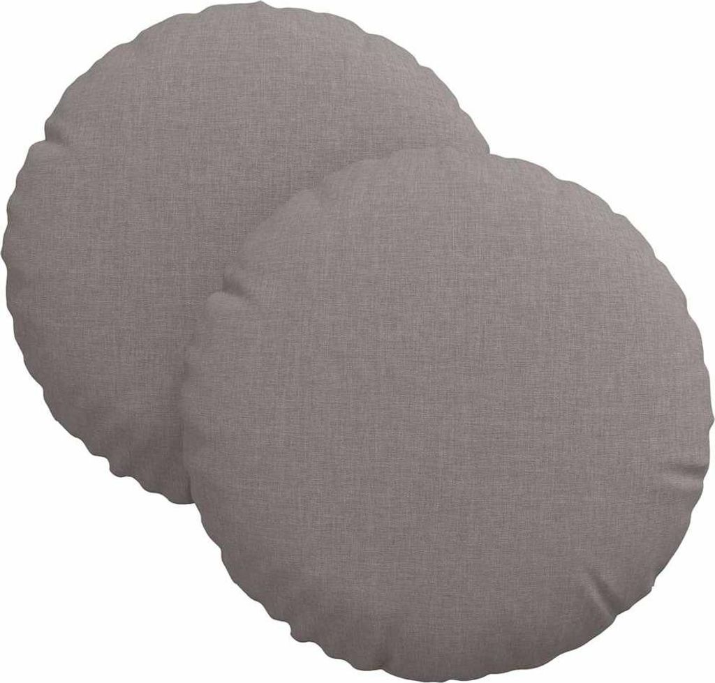 vidaXL Sedací polštáře, 2 kusy, látka, barva taupe, průměr Obrázek produktu 