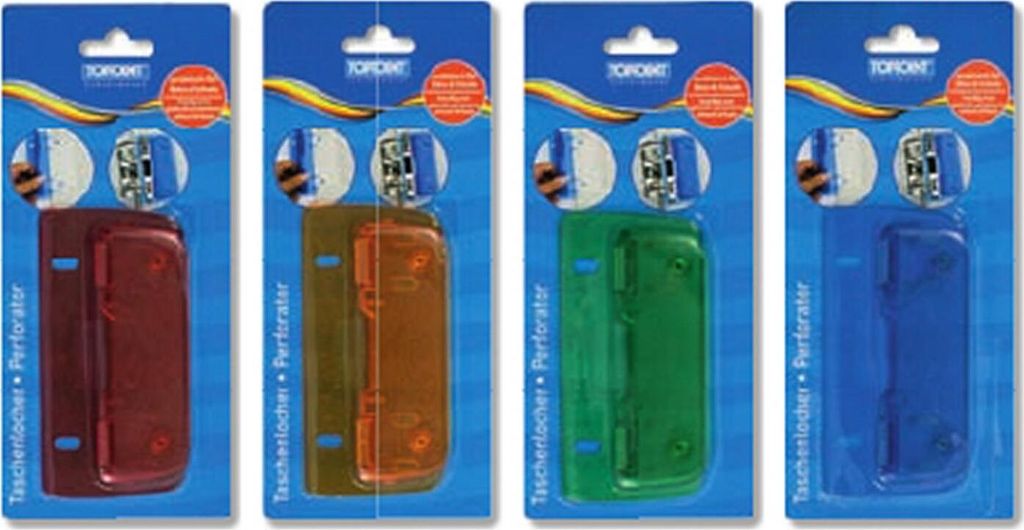 10 Taschenlocher Mini Locher mit Linealfunktion Produktbild 