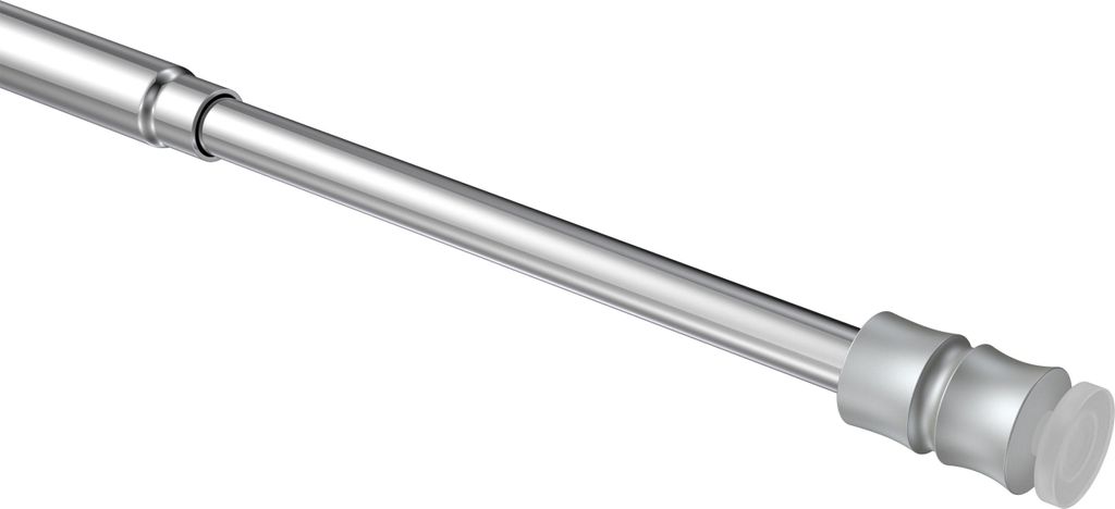 Interdeco Klemmfix Klemmstangen / ausdrehbare Scheibenstangen Chrom, Typ Flexo, 40-60 cm, Pack. 2 Stück