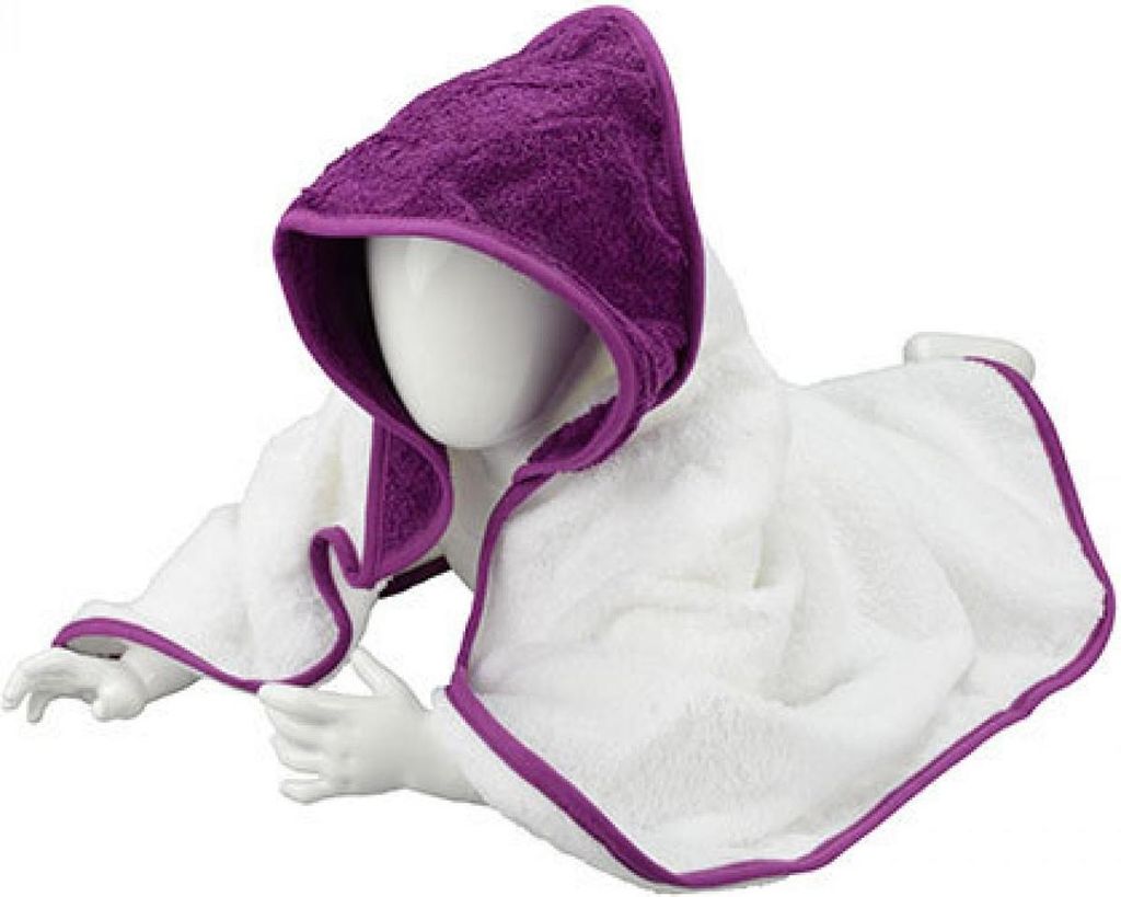 A&R 032.50 | Baby Hooded Towel / 75 x 75 cm - Farbe: White/White/White - Größe: 75 x 75 cm