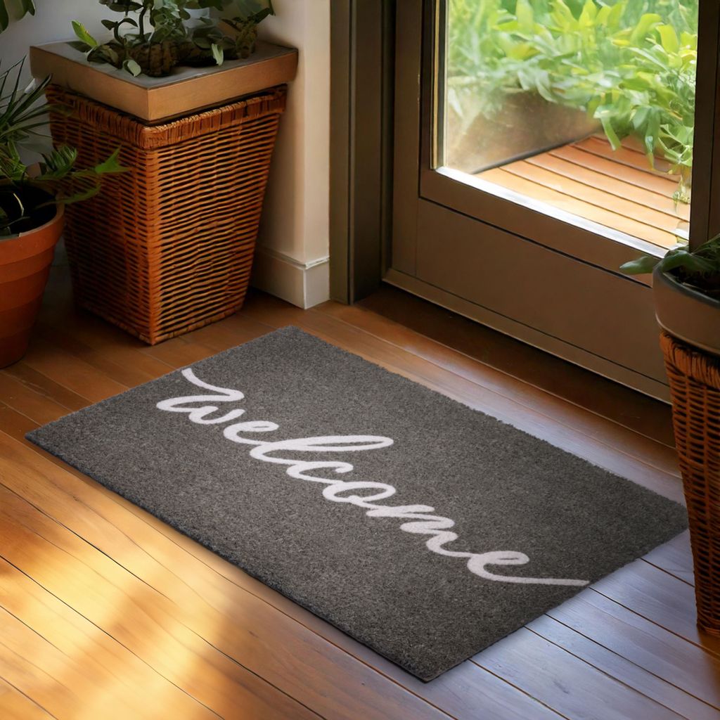 BRUBAKER Fußmatte Welcome - 45x75 cm Kokos Schmutzfangmatte Produktbild 