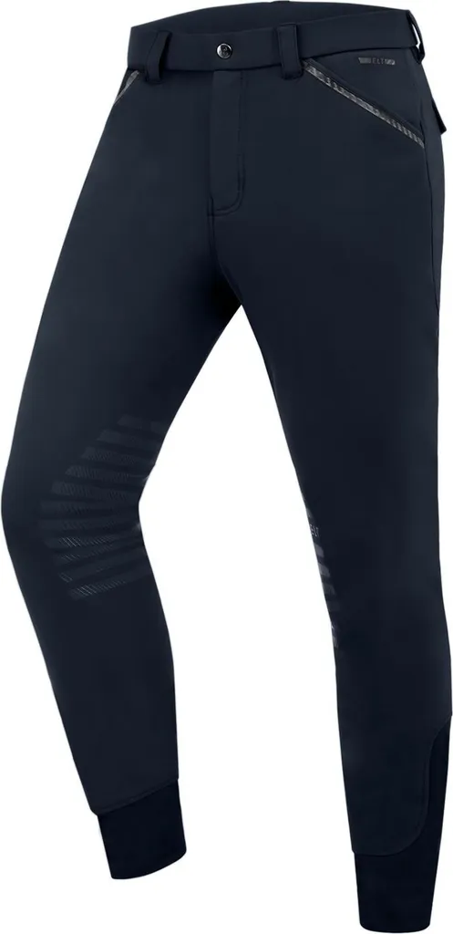 Pantalon d'Équitation Homme ELT Mailo Culotte de Cheval Souple Noir