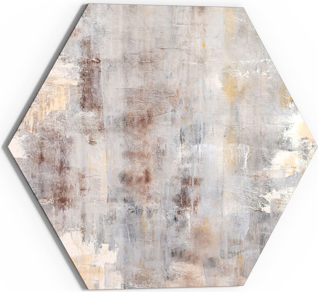 DEQORI Glasbild Echtglas 40x35 cm 'Verwitterte Eleganz' Wandbild Bild modern Deko