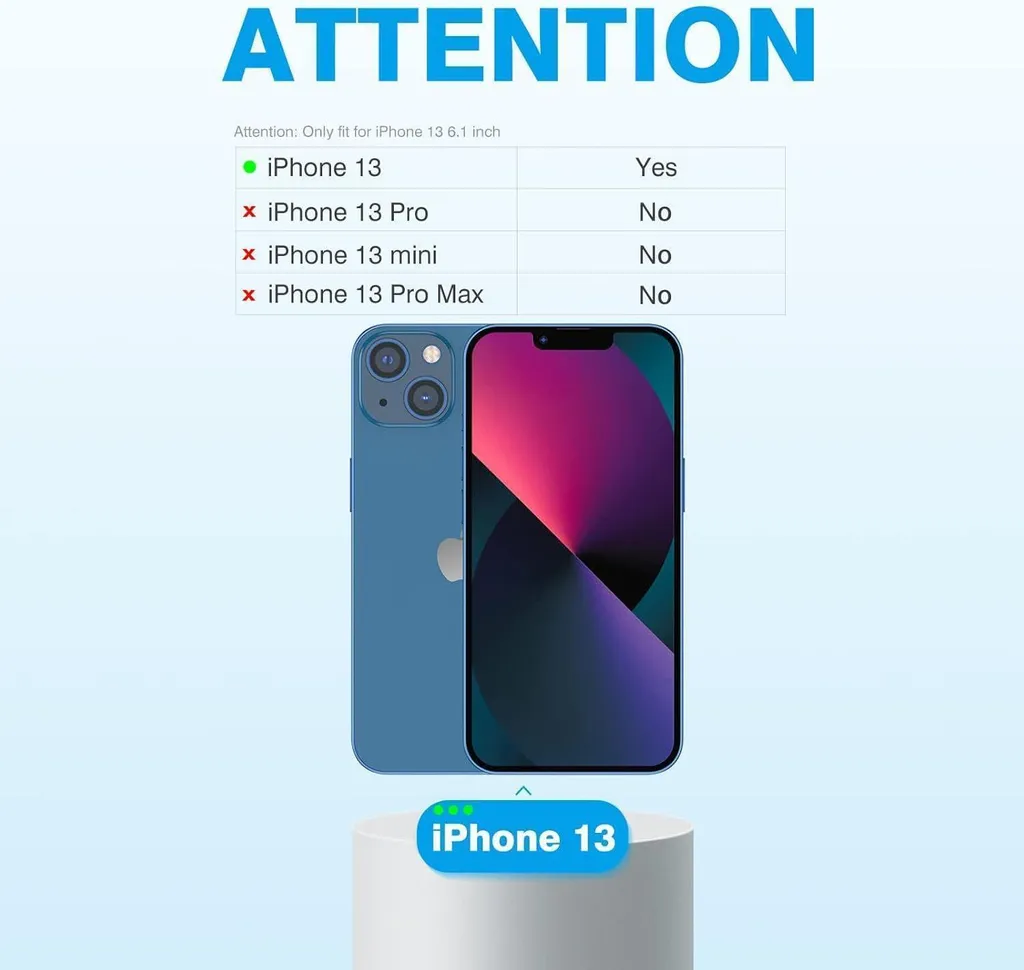 OMOTON 2+2 Pezzi iPhone 13: Vetro Schermo e Protezione Camera - 5