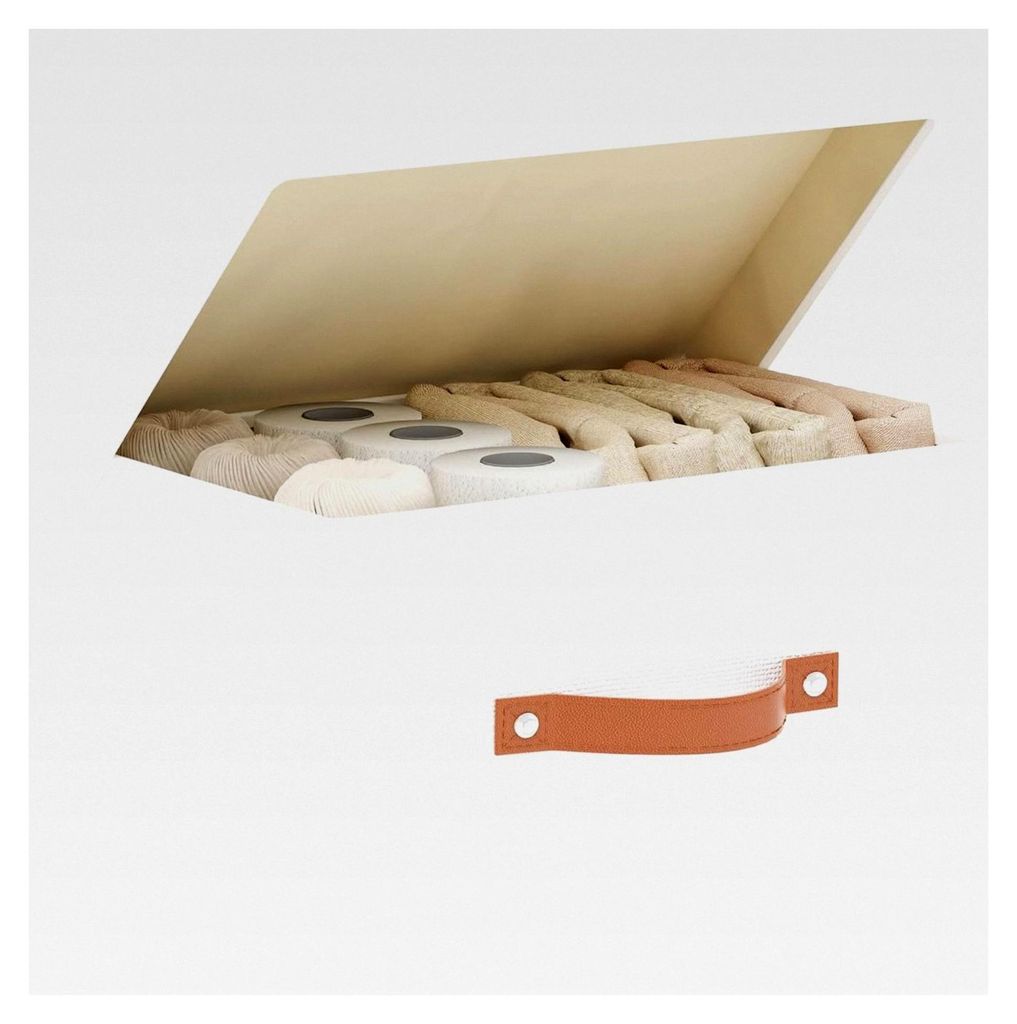 1 Stück Aufbewahrungsbox mit Deckel, Faltbare Stoffbox für Wohnzimmer, Schlafzimmer, Kleiderschrank, 33x23x20cm, Weiß