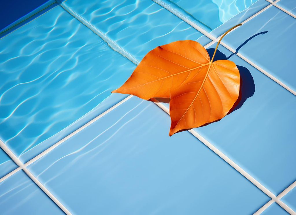 Plakat 55x40cm Blatt am Wasser