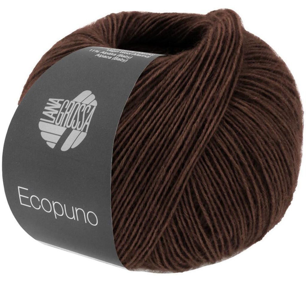 Lana Grossa - Ecopuno 0212 schwarzbraun Produktbild 