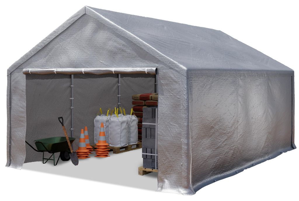 TOOLPORT Lagerzelt 4x6 m Zelthalle Unterstand Zeltgarage PE Produktbild 