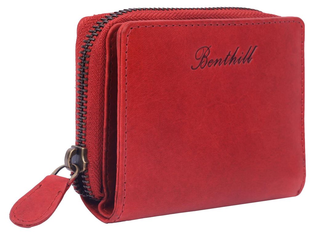 Benthill Kleine Geldbörse Echt Leder - Geldbeutel mit RFID Produktbild 