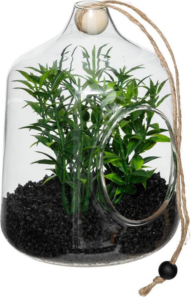Hängendes künstliches terrarium family corner h15cm - Atmosphera créateur d'intérieur
