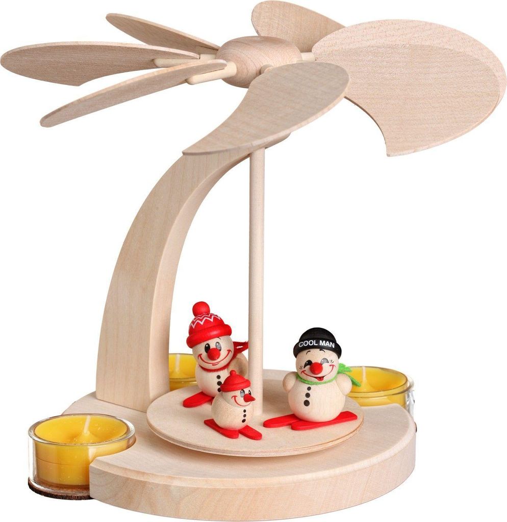 1-stöckige Bogenpyramide Cool Man (18cm) von Seiffener Volkskunst