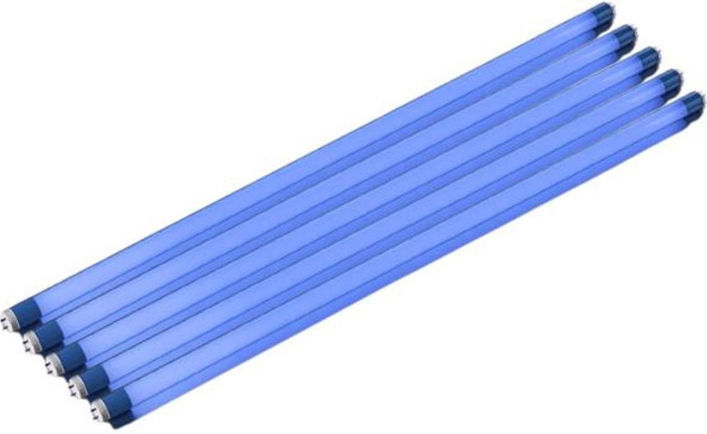 8956 LED Röhre 230 Volt 5er Pack 18W T8 120cm 2000 Lm Kunststoff Blau
