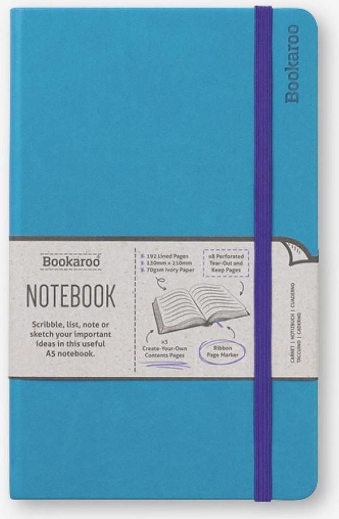 Bookaroo notitieboekje - Turquoise (Turkoois) Productafbeelding 