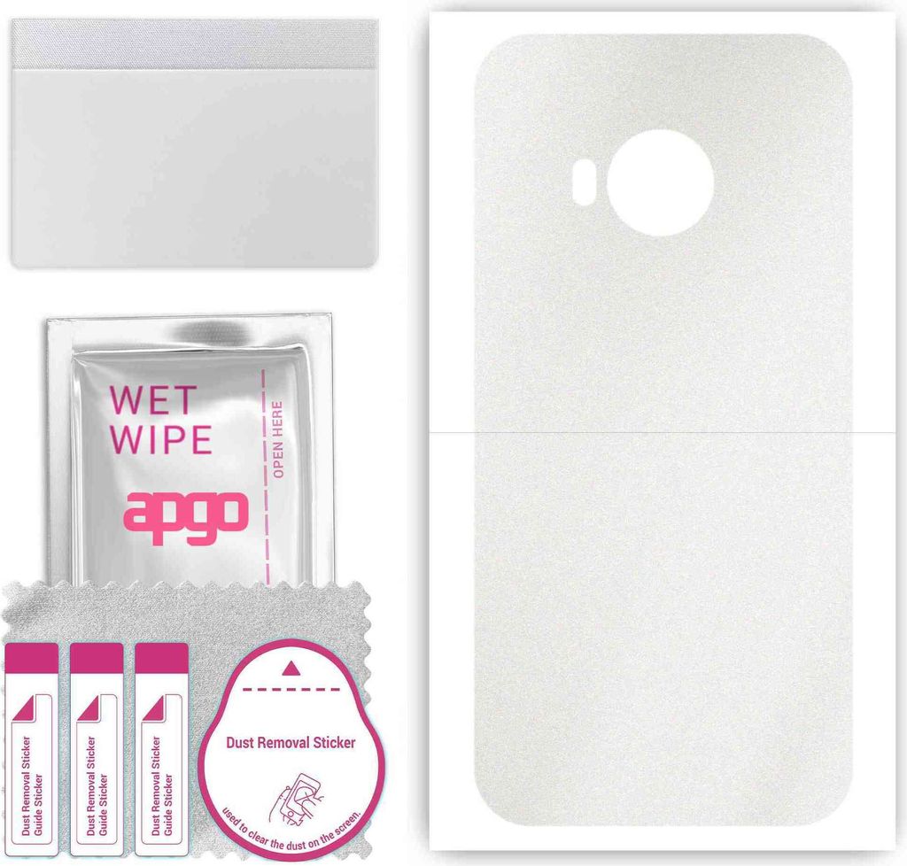 apgo Rückseite Schutzfolie, Skin, kompatibel mit HTC One S9, Hinten Displayschutzfolie aus Vinylfolie, kratzfest, einfache Montage - Matt Transparent