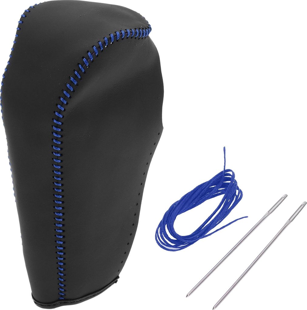 Getriebeschaltknaufabdeckung für Chevrolet Trax 15-21 Anti-Rutsch Schwarz Blau Schaltknaufschutz aus Kunstleder 1 Stück