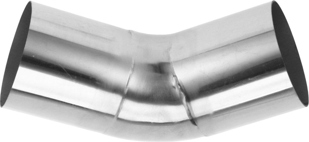 45 Grad Bogen Auspuffrohr DIY Benutzerdefiniertes Auto Modifiziertes Auspuffrohr Rohrleitung Rohr 76mm/3" OD 100mm/3.94" Länge 304 Edelstahl Silbe...