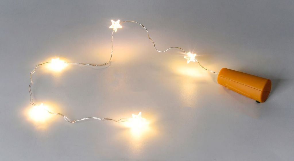 Flaschenlicht 15 LEDs Lichterkette Korken Drahtlichterkette Dekolicht Partylicht, Variante:Stern