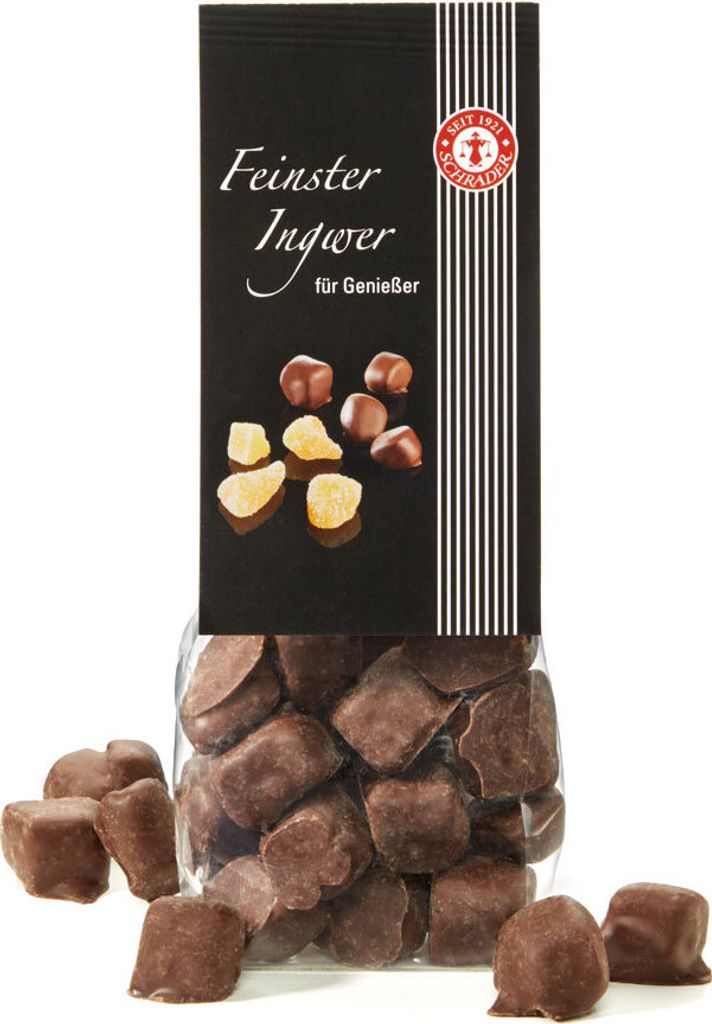 Schrader Ingwer in Zartbitterschokolade Produktbild 