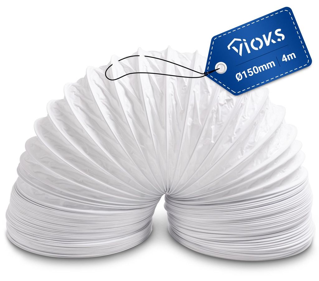 Abluftschlauch 150mm Durchmesser 4,0 m PVC für Klimaanlagen Produktbild 