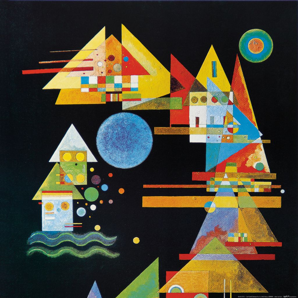 Wassily Kandinsky Kunstdruck Bild - Spitzen Im Bogen, 1927 (40 x 40 cm)