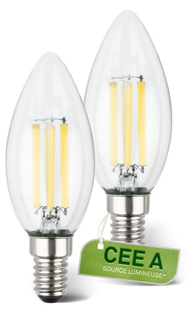Briloner Lot de 2 ampoules LED filament E14, 2,5W, 525lm, Image du produit 