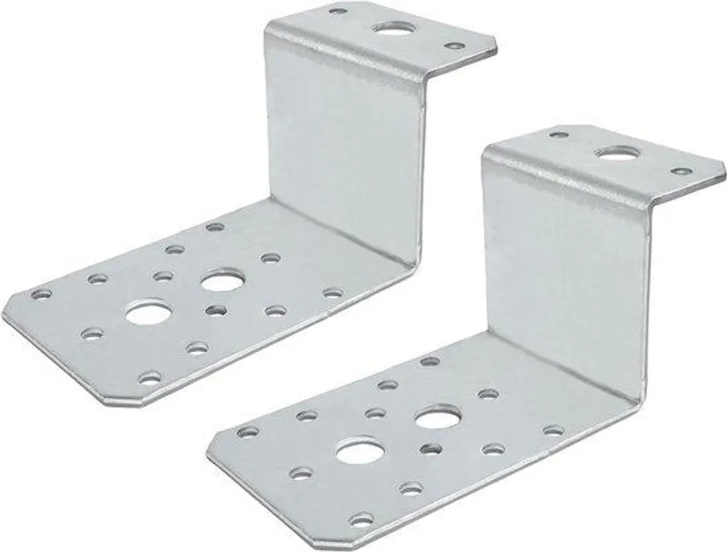 Kit équerre en Z acier galvanisé 50x30 mm avec trous ronds de montage