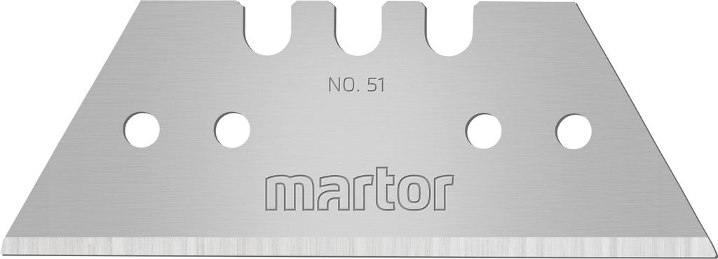 MARTOR 10 x TRAPEZKLINGE, Ersatzklingen Cuttermesser, Sicherheitsmesser, 19 mm, Scharf, Im Spender, 2-fach Nutzbar, NR. 51