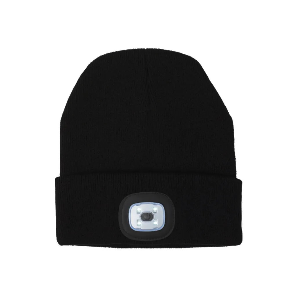 Bonnet de Jogging avec Éclairage LED Rechargeable pour Course Nocturne