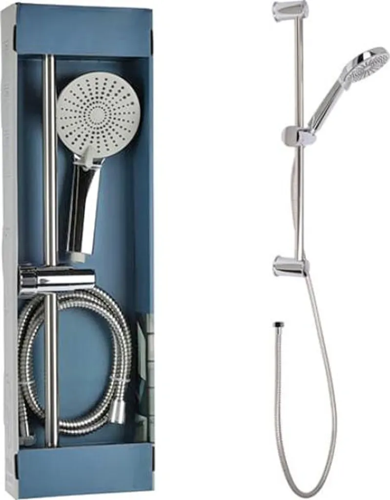 Pommeau de douche 3 modes avec flexible 150cm et support pour salle de bain