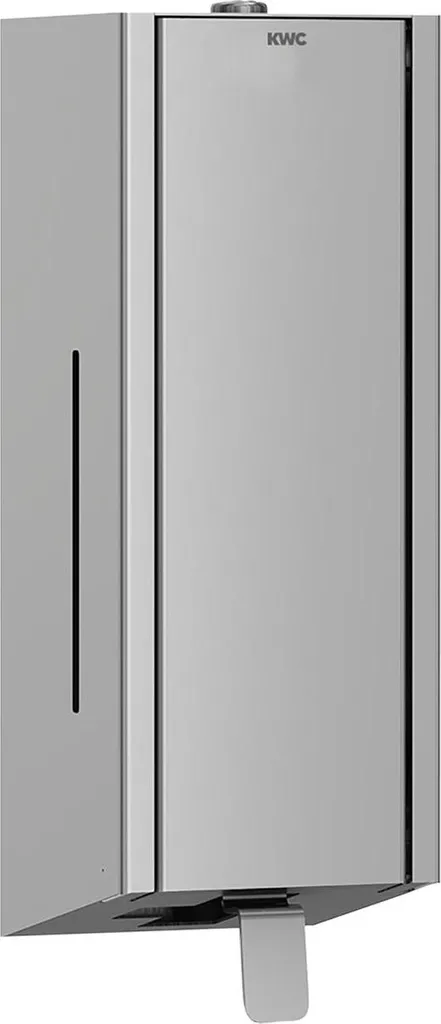 Distributeur de savon inox 120x345mm KWC EXOS haute résistance en saillie