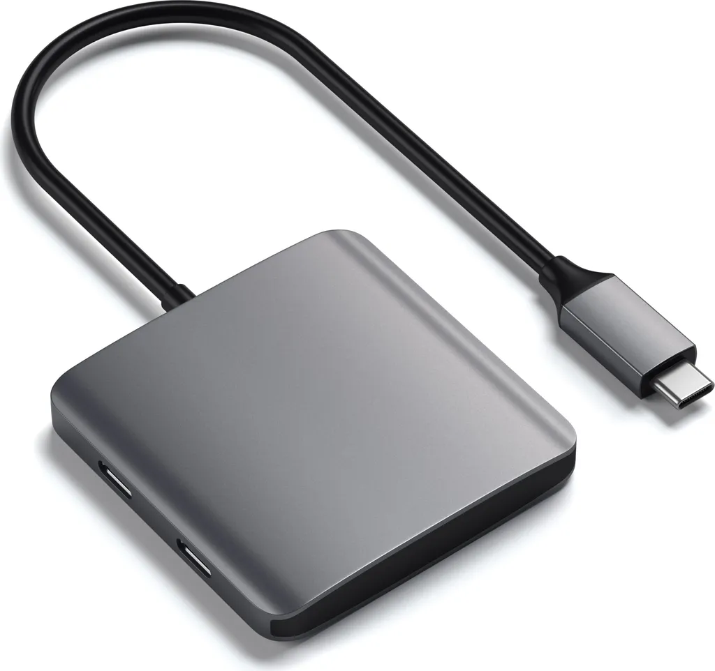 Satechi - Hub USB-C a 4 porte - Adattatore Quad USB-C Grigio scuro - 8