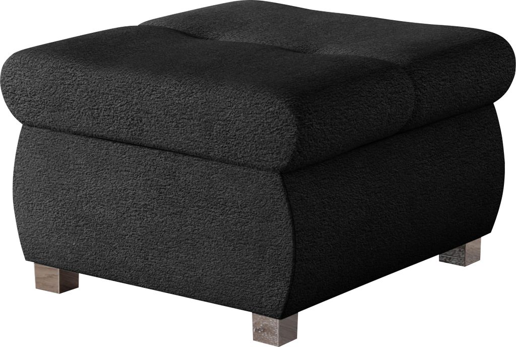 MIRJAN24 Polsterhocker Orkan Klein, Moderne Sitzhocker vom Hersteller, Holzkonstruktion, 60x60x39 cm (Farbe: Velo 637)
