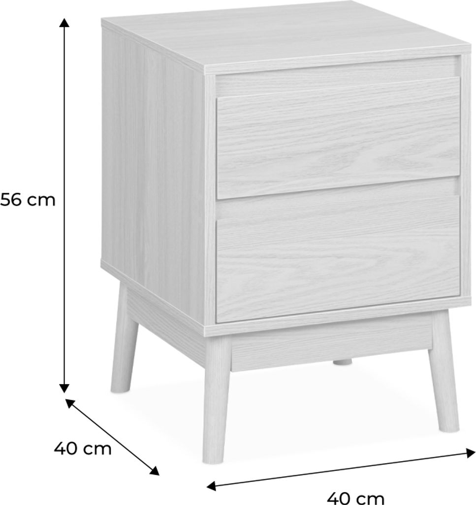 sweeek - 2er-Set Nachttische mit Holzdekor und zwei Produktbild 7