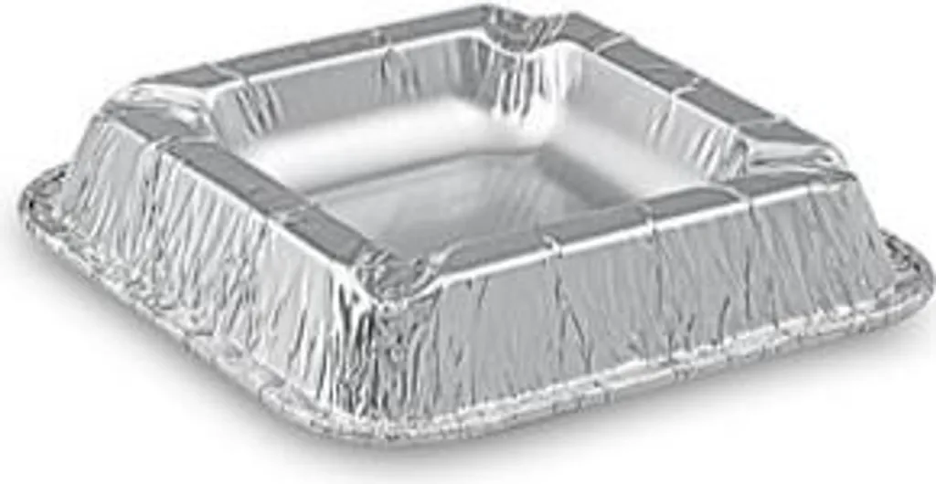 Cendrier aluminium carré 39-12 rigide et résistant, pack de 100pcs