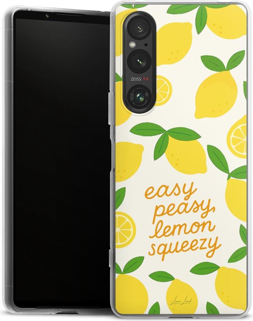 DeinDesign Handyhülle für Sony Xperia 1 V Silikon Hülle Case Smartphone Schutzhülle Statement Zitrone Spruch